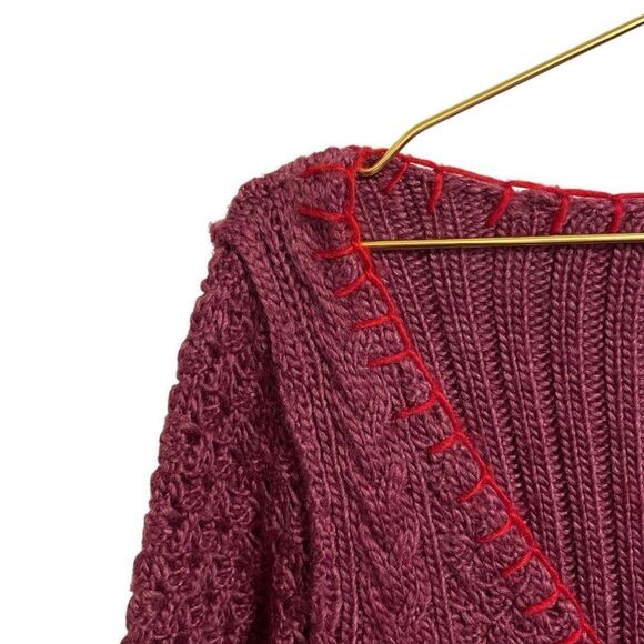 Free People Peplum Wool Blend Cardigan Sweater MED - Picture 5 of 9